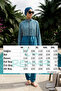 Parachute Small Patterned Full-Covered Full-Zipper Hijab Swimsuit 02 Petrol01 - 4