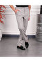 Baggy Cut Straight Fabric Trousers