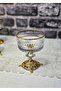 Sare Gold Gilded Cast Iron Footed 6-Piece 300Cc Magnolia & Salad & Sugar Bowl Set - 5