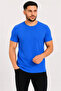 Men's basic t-shirt crew neck short sleeve casual summer slim fit t-shirt - cobalt blue