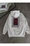 Men's Hooded Sweatshirt with Kangaroo Pocket, 3 Thread Cotton Printed Hoodie - White - 7