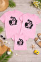 Family Matching Oversize T-Shirt for Mom, Dad, and Child, 100% Cotton, Printed, Comfortable Fit (3 Pieces Must Be Ordered Separately - Sold Individually)
