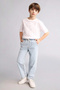 B5740A8Nm39 Blue Straight Fit Straight Leg Jean Trousers for Boys - 2