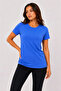 Basic T-Shirt Crew Neck Short Sleeve Casual Summer Slim Fit T-Shirt - Blue - 2