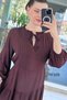 Waist-Tied Viscose Dress 6Y105 - 5