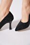 Opefe Flat Gova Women's Evening Dress Shoes Black Glitter - 5