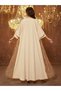 Beige Embellished Kimono with Inner Dress Co-Ords - 2