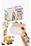 Educational Giraffe Height Chart Ruler and Puzzle - 18 Piece Self-Adhesive Kids Height Chart - 5