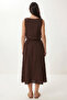 Muslin Blouse Skirt Set Lax0012 Brown - 6