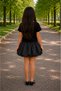 Girl's Festive and Special Occasion Set I Wrinkled Fabric Top - Glittery Balloon Skirt I Bow Detail 3-9 Years Old Girl's Set - 7