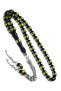 Men's 7X11Mm Zulfiqar Sword Design Green Black Red Vermilion Powder Amber Prayer Beads - 3