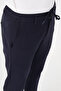 Striped Super Slim Fit Elastic Waist Drawstring Men's Trousers Navy Blue - 38377.26Y - 2