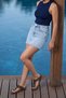 Women's Genuine Leather Eva Sole Buckle Flip-Flops Casual Slippers Vizon Brown Suede - 2