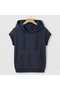 Lerixmod_Unisex Women's Men's 3-Seasons Kangaroo Pocket Hooded Bat Sleeve Navy Blue Cigarette Thin Fabric