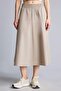 Standard Fit Elastic Waist Midi Skirt I0233Ax26Sm - 3