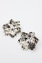Glb-Stl41414 Metal Flower Earrings - Silver - 2