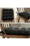 4 Pack Velvet Soft Chair Pads with Ties, Seat Cushion, Dining Room, Indoor/Outdoor, Black-40x40cm - 5
