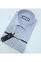 Short-Sleeved Men's Shirt with Micro Floral and Bow Pattern on a Colorful Background - 5