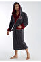 Men's Hooded Embroidered Bamboo Cotton Sport Model Soft Absorbent Luxury Bathrobe - 2