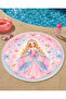 Pink Princess Dress Girl's Round Beach Towel 150 cm - 3