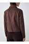 Nevavm Shirt Collar Women's Suede Look Jacket with a Difference - 4