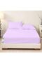 ® 3 Piece Fitted Sheet Set 160x200cm with 2 Pillow Cover Hotel Luxury Supersoft Twin Size Bed sheet Comfortable Lightweight Breathable Bedding Set Fits up to 30cm Deep Pocket(Light Purple) - 2