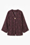 Jacquard Detailed Kimono Y0111 - Mürdüm - 5