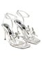 Women's High Thin Heeled Open Ankle Strap Blunt Toe Evening Dress Shoes 16225