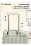 Ride-on Kids Luggage, 3-Layer PC Carry-on Suitcase, Children Trolley Case with Foot Pad and Adjustable Handle, Lightweight Travel Case for Short / Family Trip (Gradient Grey, 20 Inch) - 7