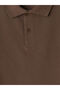 Güli̇s Gi̇yi̇m^New Season Brown Polo Collar Boys' Pique T-Shirt - 2