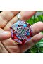North Star - Triquetra Red Orgonite Pendant - Stainless Steel Chain (Handmade Design Products) - 4
