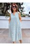 Kolberli Lined Brode Short Dress Cyan - 3