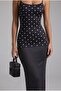 Women's Polka Dot Strap Long Dress Stretchy Diving Fabric Maxi Dress - 5