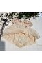 Girl's Floral Dress - 100% Natural Cotton - Beige - 8
