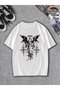 Gothic Angel Graphic Printed Unisex Oversize T-Shirt