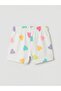 Elastic Waist Heart Patterned Girls' Shorts (S6) - 2