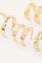 Women's Gold Color 5-Piece Earring Set H7450Axns - 3