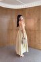 Corset Form Striped Butter Yellow Strap Dress - 2