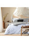 Lorenza 100% Cotton Double Duvet Cover Set 200X220 cm Marin Blue/Soft Blue