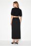 Women's Black Lace Detailed Slit Pencil Skirt De261017 60286299 - 5