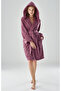 Short Hooded Skirt Jacquard Bamboo Cotton Soft Absorbent Luxury Bathrobe - 2
