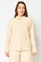 Women 2 Pieces Textured Long Sleeve Shirt And Bottom Set, Beige - 4