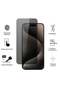 Apple iPhone 15 Pro Max Anti-Spy Privacy Glass Screen Protector 5D+ 9H Tempered Glass for 15promax Black