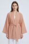 Tile Women's Vertical Striped Wide Sleeve Stylish Summer Relaxed Kimono