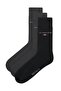 3-Piece Cotton Socks Set Black-Dark Gray Daily Comfortable Socks - 2