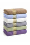 Grek 6 Pieces 70X140 cm Bath Towels Cotton Colorful Shower Towel Set - 6