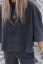 Gray Vintage Detail Tshirt Pants Set - 4
