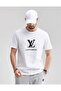 Harry Potter Lord Voldemort Backside Pencil Drawing Graphic Printed White T-Shirt Minimal Design on Front Unisex Oversize Tshirt Summer Loose T-Shirt - 2