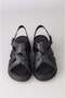 Seç Km45 Genuine Leather Anatomical Women's Sandals Black - 5