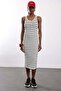 Ecru Striped Corduroy Dress - 3